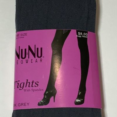 Nu & Nu Legwear Tights Dark Grey One Size NEW