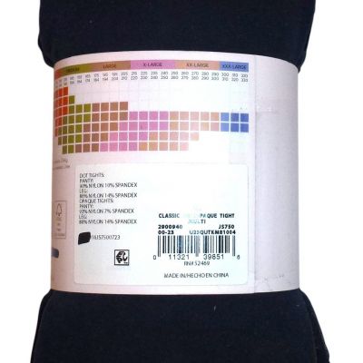 Joyspun XL pattern/opaque 2-pair fashion tights black & navy