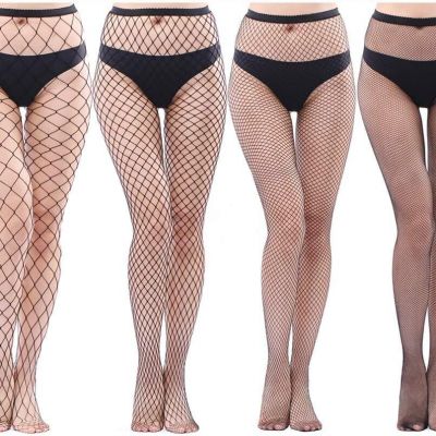 EVERSWE High Waist Fishnet Tights, Thigh High Suspender Stockings
