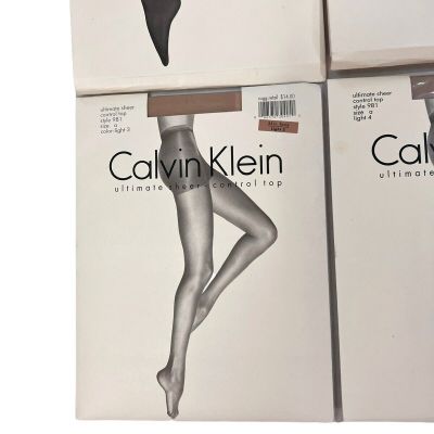 Lot of 5 Vintage  Y2K 90s New Calvin Klein Henri Bendel Control Top Pantyhose