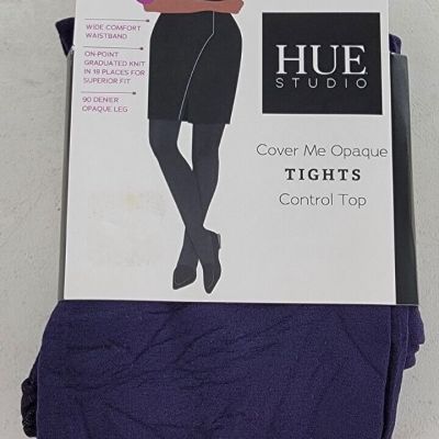 Hue Studio Women's 90D Opaque Control Top Tights -Blackberry (Size 3)