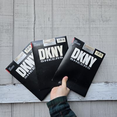 NEW BUNDLE 90's Vintage DKNY Sheers Control Top Silky Lycra Hosiery Tights M