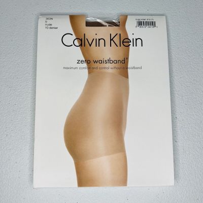 Calvin Klein Zero Waistband Tights Size B Nude New 1 Pair Maximum Comfort