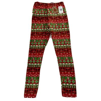 Poof Christmas Presents Candy Holiday Fleeced Lined Leggings Pants Sz Small New