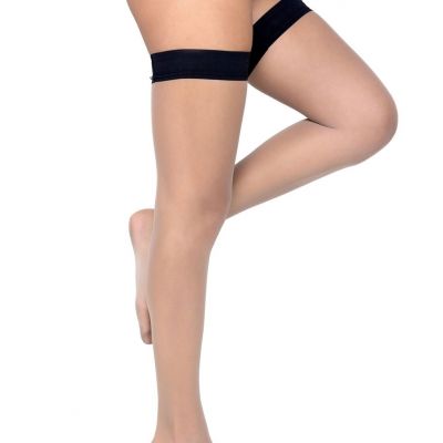Roma Confidential Sheer Stay up Stockings Black Top