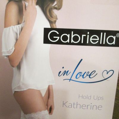 Gabriella Katherine Wedding Bridal Natural Sheer Hold-Ups Stockings 3 Sizes XXL