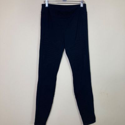 Adrienne Vittadini Black Textured Leggings 4 Style D2296 Rayon Spandex Blend