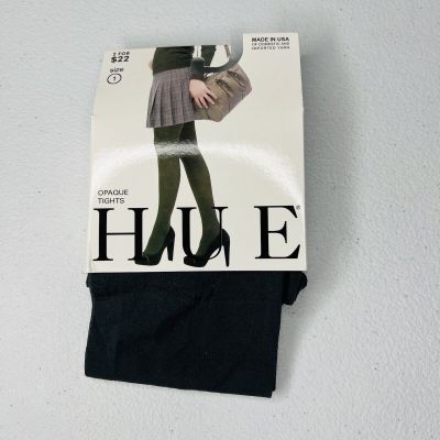 HUE Cobblestone Gray Opaque Tights Womens 1 Pair New Size 1