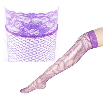 2/1Pairs Fishnet Stockings Thigh High Lingerie Sexy Lace Tights Socks Womens US