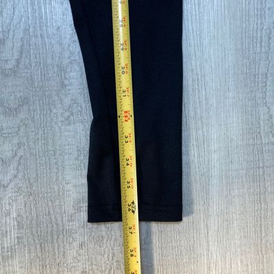 Junior’s Medium (8-10) Black Mesh Strappy Side Stripe Corset Style Leggings