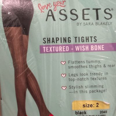 Spanx Love your Assets NWT size 2 black wish bone shaping tights hosiery