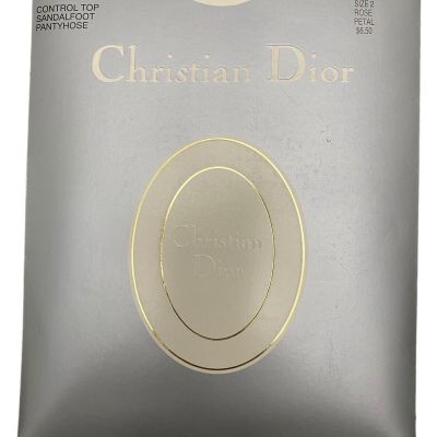 Christian Dior 4533 Ultra Sheer Control Top Pantyhose Size 2 Rose Petal