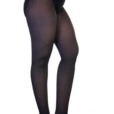 Women Warm Faux Sheer Control Top Hi Waisted Winter Tights Queen/Regular Size