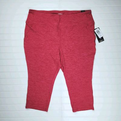 Torrid High Rise Capri Leggings Womens Size 3X Pink Magenta Active Pockets NEW