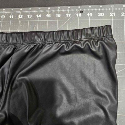 Torrid Black Faux Leather High Rise Stretch Leggings Pants Size 2X Shiny