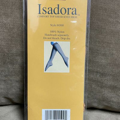 Isadora Women's Comfort Top Sheer Knee High Style# 4500 Size 9-10 Suntan Beige