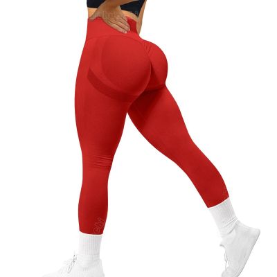 Women Scrunch Butt Lifting Leggings Seamless High Waisted Workout Yoga Pants ...