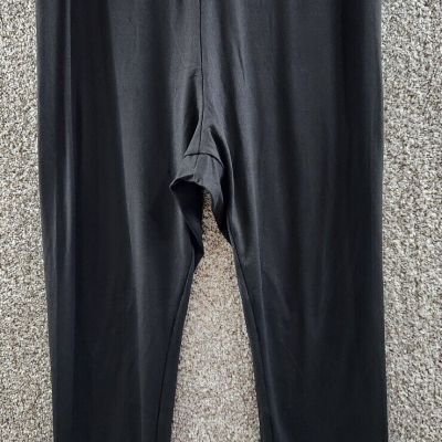 Shein Curve Black Leggings Ruffle Cuff Stretch Leggings Women's Plus Size 2XL