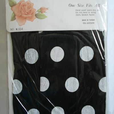 Brand New Women Footless Polka Dot Tights - One Size Fits All 100perc Stretch Nylon
