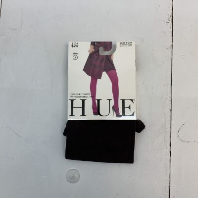 Hue Tights Brown 1 pair control top size 2