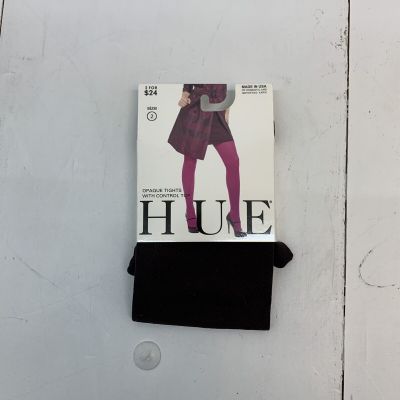 Hue Tights Brown 1 pair control top size 2