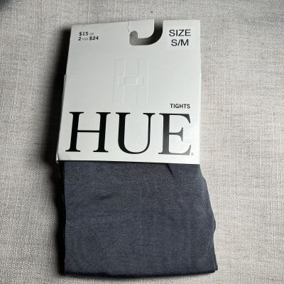 Hue Satin Tights With Control Top Steel Size S/ M New