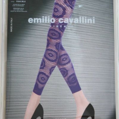 EMILIO CAVALLINI FIRENZE Fishnet BRIGHT YELLOW Leggings Made in Italy ( M/L )