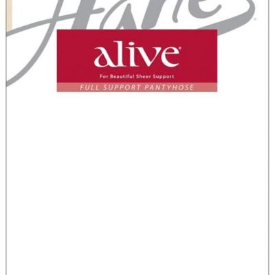 Hanes Alive Pantyhose Full Support Control Top Reinforced Toe Silky Sheer  A-F