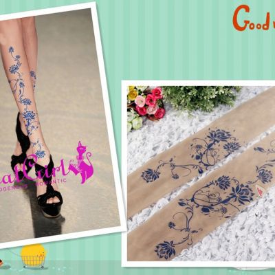 Sexy Hot Tattoo Pantyhose Cute Colorful Pattern Stockings Sexy Halloween Costume