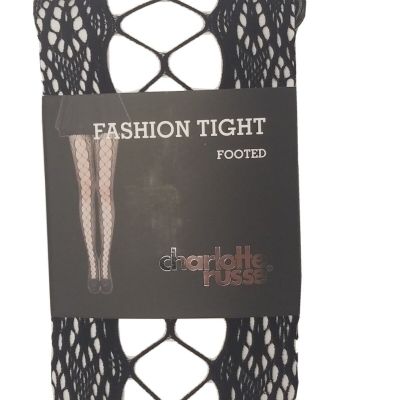 Women's Black Footed Web Pattern Pantyhose Fishnet Sheer Nylon Tights Spanx S/M
