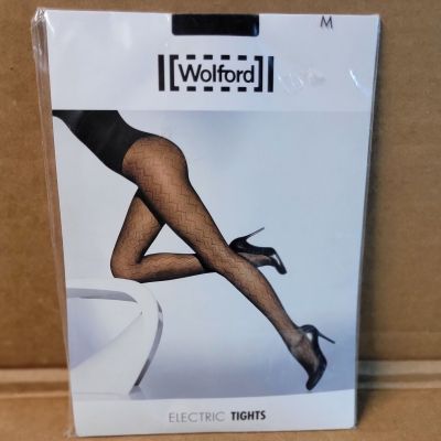 Wolford Electric Tights Black Zig Zag Miss Med. 36' to 42' Hip Made in Austria