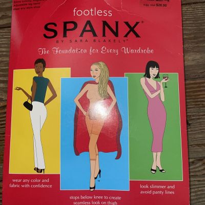 Footless Spanx Body Shaping Super Control Nude Pantyhose Size C
