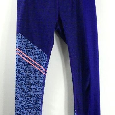Athleta Leggings womens Small 4 Purple Blue Animal Print Back Zip Pocket Active