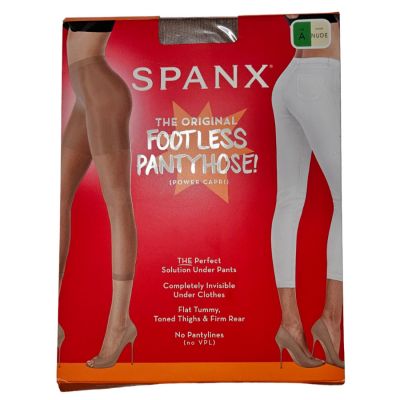 Spanx X2729 Women's Super Footless Tummy Control Power Capri Pantyhose, Nude, A