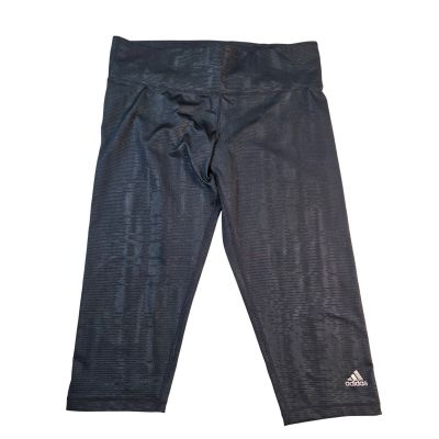 Adidas mid rise climalite size XL shiny cropped active leggings yoga running EUC