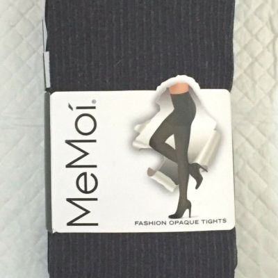 MeMoi Legwear Tights 2 Pair Opaque Gray Black S/M NW Retail $24
