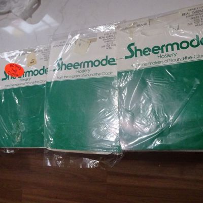 4 Vtg 1985 NWT Round The Clock Girdle At The Top PANTYHOSE Sz B Nude/ Bone