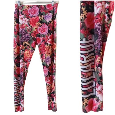Lularoe Tall & Curvy Colorful Floral Flower Print Stretchy Fashion Leggings