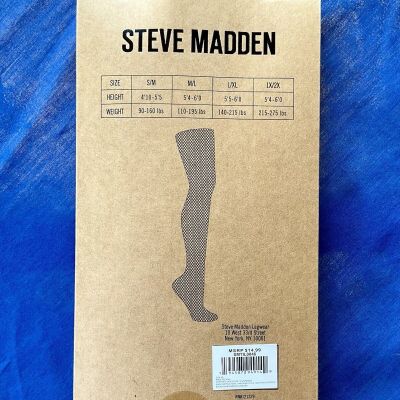 Steve Madden Fashion Sparkle Fishnet Tights Legwear Black Sz Large XL