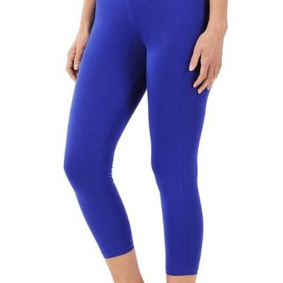 Women's Capri Leggings Soft Stretch Cotton 3/4 Length Cropped Fitness Yoga Pants