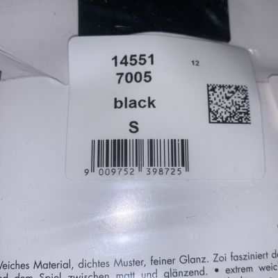 Wolford ZOI Sz S Tights Stockings Black New NIP Small 14551