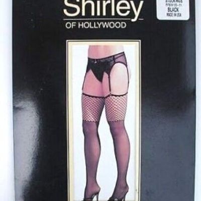 Shirley Hollywood Fishnet top Stocking Thigh high Black 5541 One Size Regular