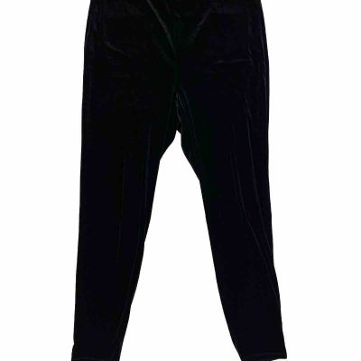 LC Lauren Conrad Leggings Womens Size XL Velveteen Black Lagenlook Holiday Chic