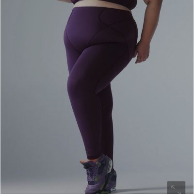 Savage X Fenty CURVE ALERT HIGH-WAIST RIB LEGGING. COLORPUNK PURPLE. Size 2X. N