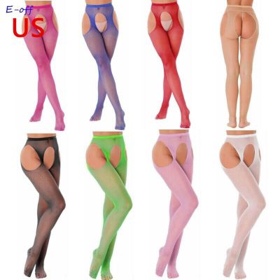 US Women's Fishnet Pantyhose Glossy Stockings Mesh Tights High Socks Lingeries