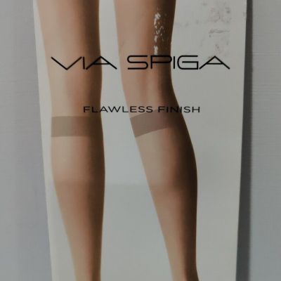 Via Spiga New 2 Pair Pack Knee High - Black Flawless Finish Stockings  - OSFA