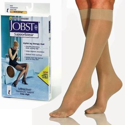Jobst Women's UltraSheer 8-15 mmHg Knee High Stockings ultra sheer