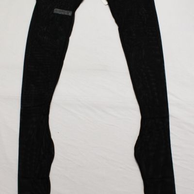 Uye Surana Women's Sheerly Mesh Thigh-high Stockings LL7 Black Size M/L NWT