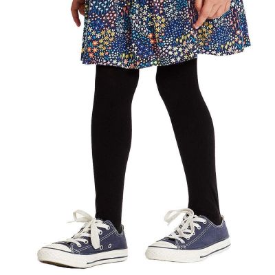2 Pack Kids Girls School Dress Cotton Tights 6-8 Years Black Size 8