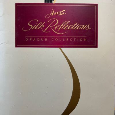 Hanes Silky Reflections Silky Opaque Pantyhose Control Top Deep Green Vtg 1996